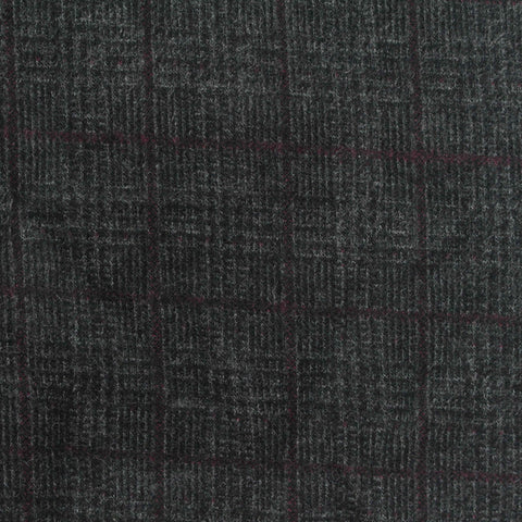 Dark Grey Check Jacquard, Poly-Viscose, 330 gsm