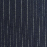 Navy Pinstripe Interlock Knit, Poly-Viscose
