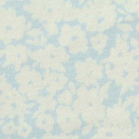 White Floral Jersey Knit, Cotton, 150 gsm