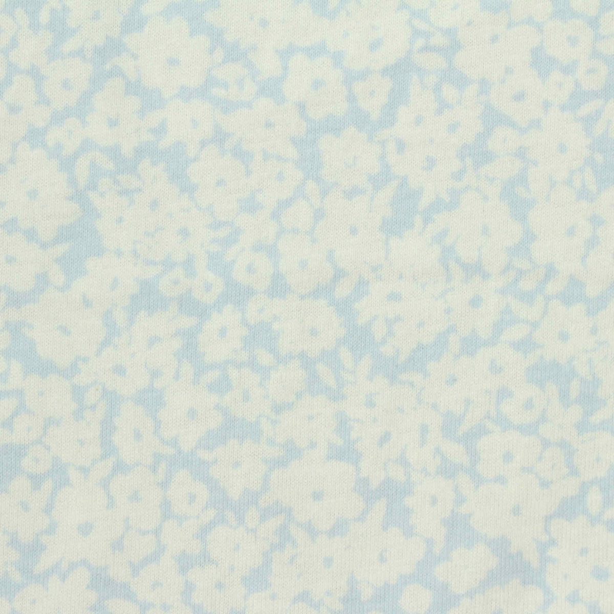 White Floral Jersey Knit, Cotton, 150 gsm