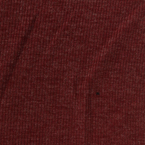 Red Marl Rib Knit, Poly-Viscose, 260 gsm