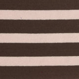 Brown Horizontal-Stripe Rib Knit, Cotton