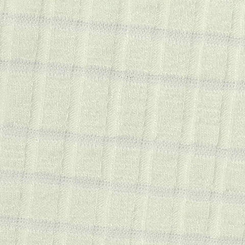 Cream Tone-on-Tone Grid Rib Knit, Viscose