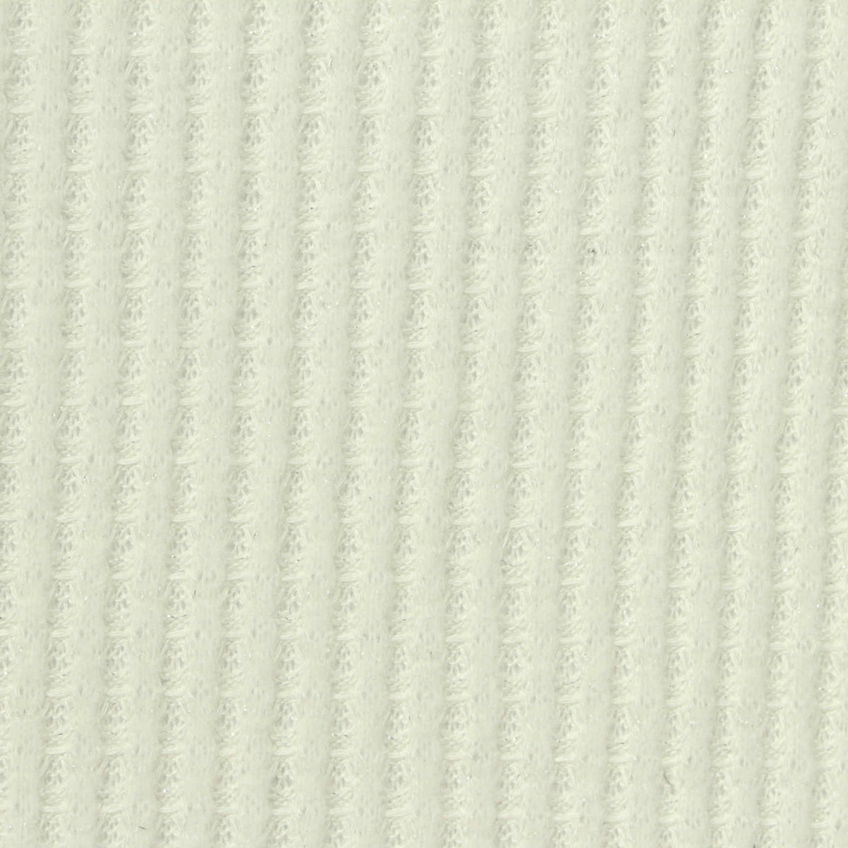Brushed Viscose Metallic Stretch Waffle Knit Fabric, 260 gsm, 170 cm — White