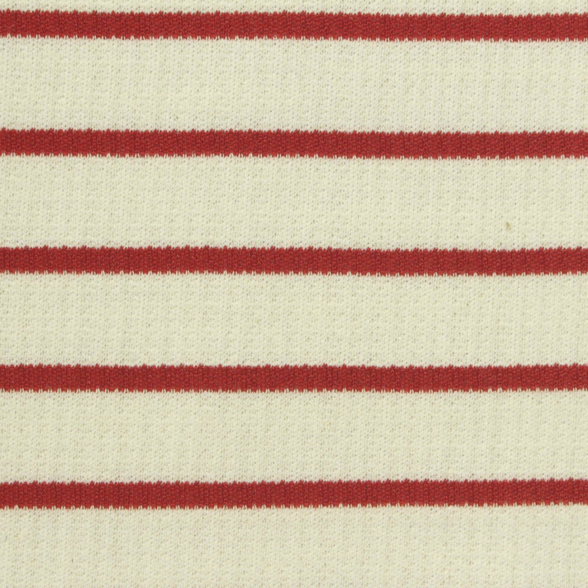 Red Horizontal-Stripe Bouclé, Poly-Cotton, 222 gsm