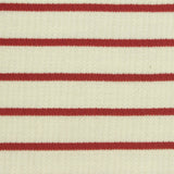 Red Horizontal-Stripe Bouclé, Poly-Cotton