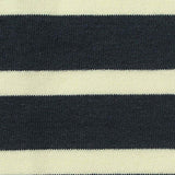Navy Horizontal-Stripe French Terry, Cotton-Tencel Lyocell — texture