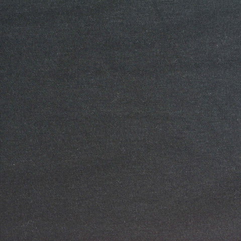 Cotton Stretch Interlock Knit Fabric, 277 gsm, 170 cm — Black