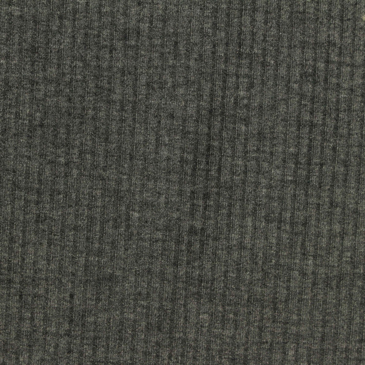 Dark Grey Heather Rib Knit, Poly-Viscose