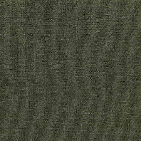 Brushed Viscose Cotton Blend Stretch French Terry Fabric, 328 gsm, 176 cm — Green