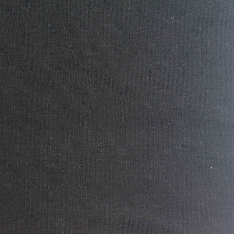Polyester Viscose Stretch Ponte Knit Fabric, 220 gsm, 160 cm — Black
