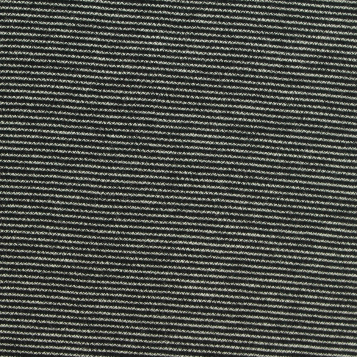 Dark Grey Horizontal-Stripe Interlock Knit, Cotton-Poly, 194 gsm