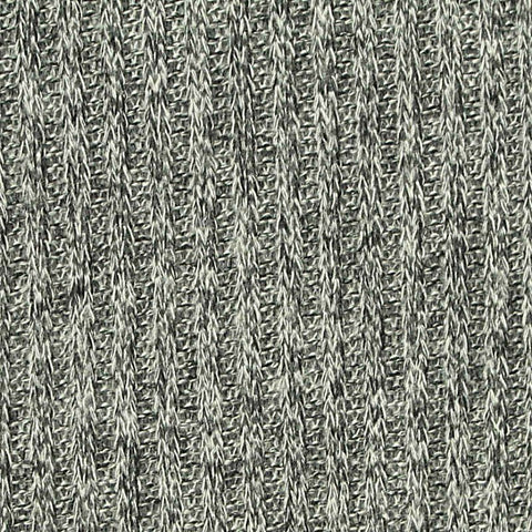 Grey Marl Rib Knit, Viscose-Poly, 166 gsm