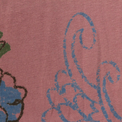 Blue Flowers Jersey Knit, Cotton