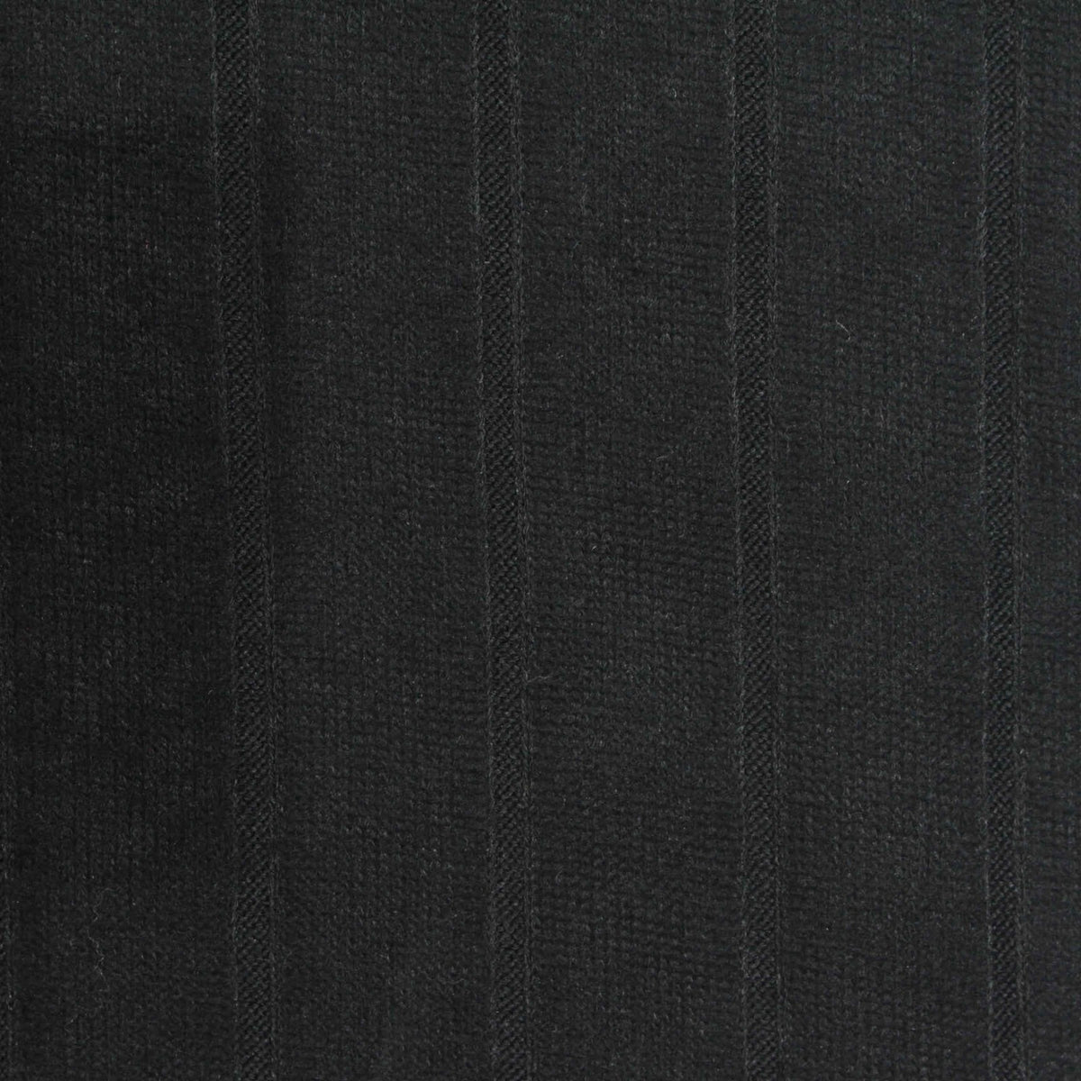 Black Vertical-Stripe Rib Knit, Viscose-Poly, 195 gsm