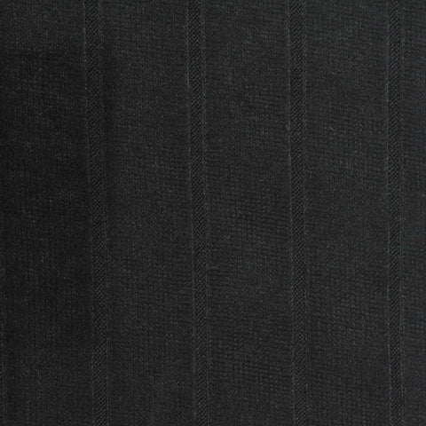 Black Vertical-Stripe Rib Knit, Viscose-Poly, 195 gsm