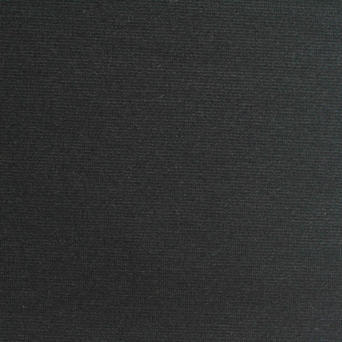 Polyester Viscose Stretch Ponte Knit Fabric, 325 gsm, 154 cm — Black