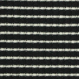 Black Horizontal-Stripe Rib Knit, Cotton — texture