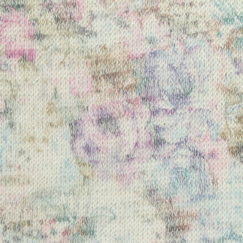 Beige Watercolor Chunky Knit, Poly-Viscose