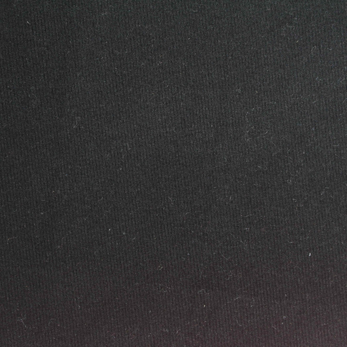 Brushed Viscose Stretch Rib Knit Fabric, 310 gsm, 180 cm — Black