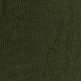 Polyester Viscose Stretch Rib Knit Fabric, 155 gsm, 174 cm — Green