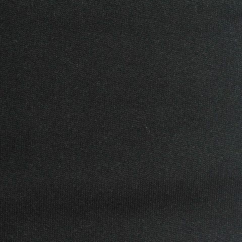 Brushed 100% Polyester Jersey Knit Fabric, 198 gsm, 174 cm — Black