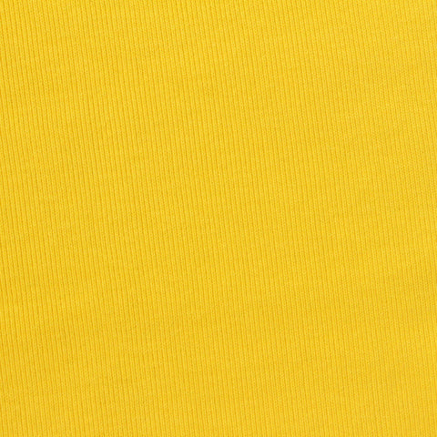 100% Cotton Rib Knit Fabric, 300 gsm, 185 cm — Yellow