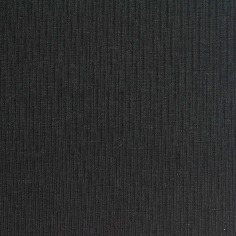Viscose Polyester Stretch Scuba Knit Fabric, 282 gsm, 174 cm — Black