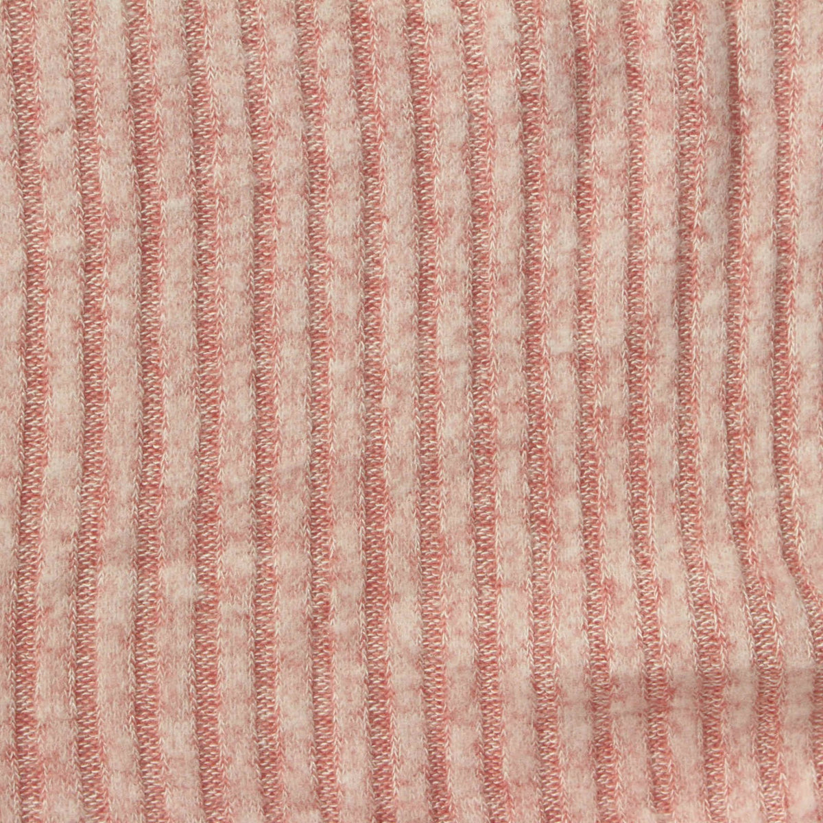 Brushed Viscose Polyester Stretch Rib Knit Fabric, 170 gsm, 156 cm — Pink