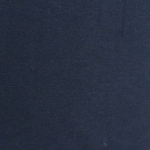 Polyester Cotton Stretch Rib Knit Fabric, 184 gsm, 170 cm — Navy