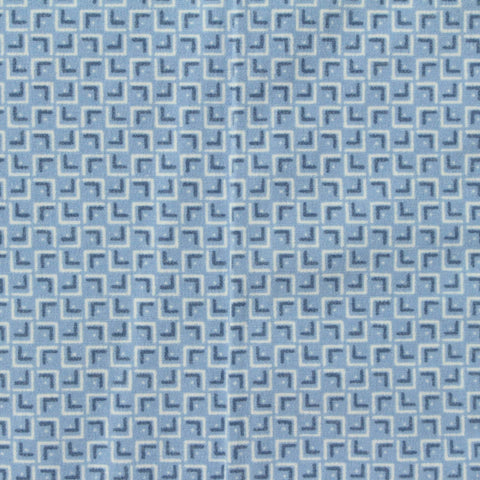 Light Blue Geometric Knit, Poly-Cotton