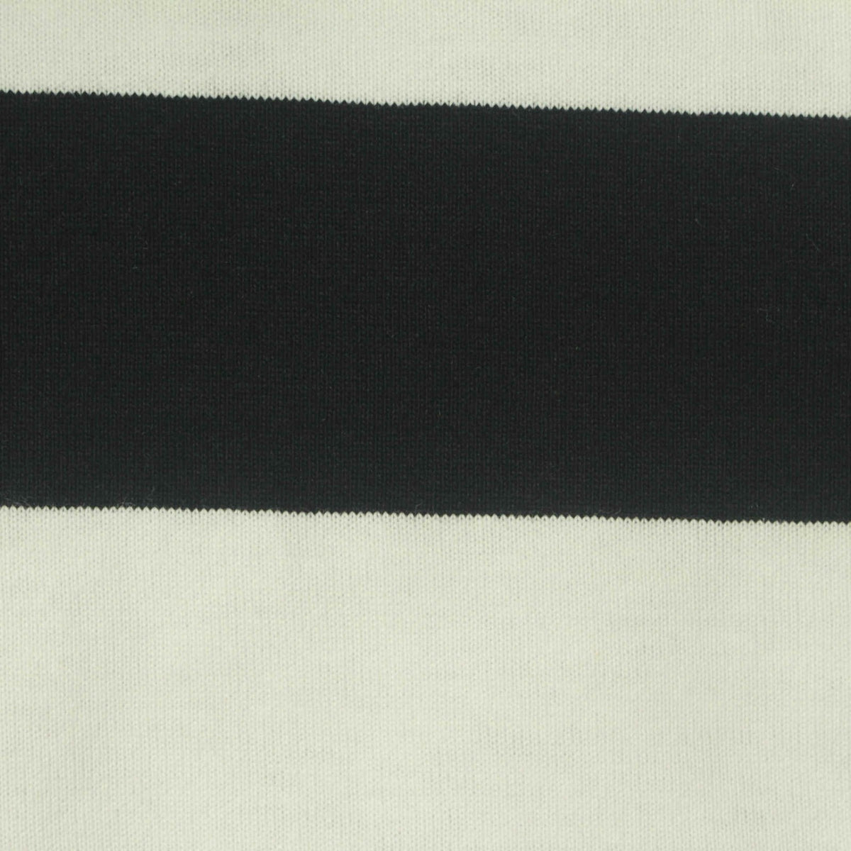 Black Horizontal-Stripe Jersey Knit, Cotton, 215 gsm