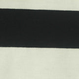 Black Horizontal-Stripe Jersey Knit, Cotton