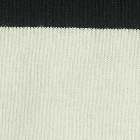 Black Horizontal-Stripe Jersey Knit, Cotton, 215 gsm