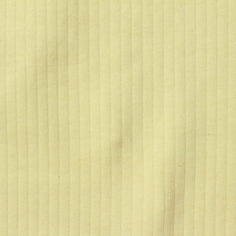 Cotton Stretch Rib Knit Fabric, 257 gsm, 154 cm — Yellow