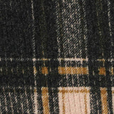 Dark Green Plaid Rib Knit, Cotton-Poly — texture