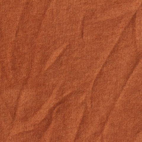 Brushed Polyester Viscose Stretch Chunky Knit Fabric, 180 gsm, 150 cm — Orange