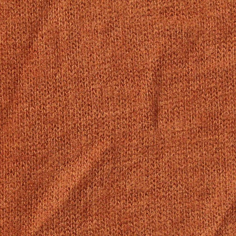 Brushed Polyester Viscose Stretch Chunky Knit Fabric, 180 gsm, 150 cm — Orange