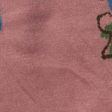 Blue Floral Jersey Knit, Cotton — texture
