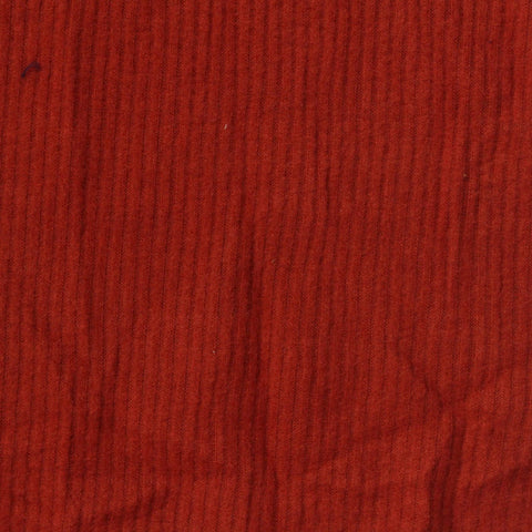 Brushed Polyester Viscose Stretch Rib Knit Fabric, 210 gsm, 128 cm — Red