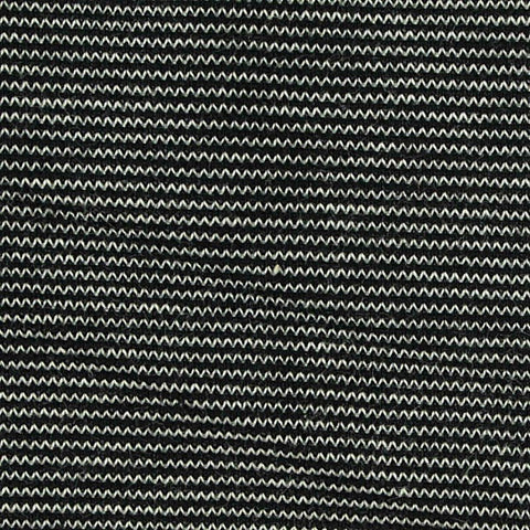 Light Grey Horizontal-Stripe Interlock Knit, Cotton-Poly
