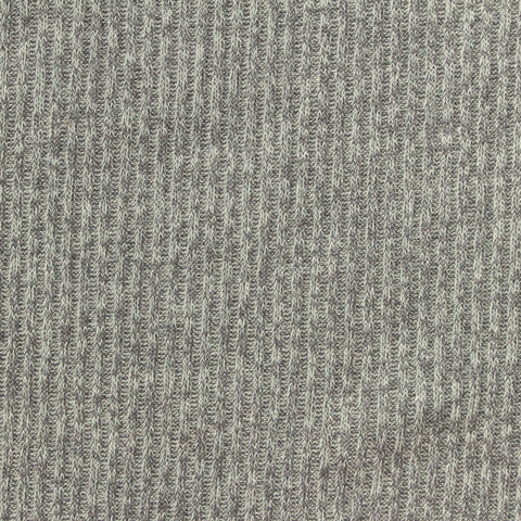 Dark Grey Fine-Marl Rib Knit, Viscose-Poly