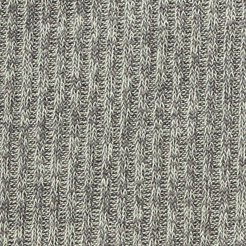 Dark Grey Fine-Marl Rib Knit, Viscose-Poly