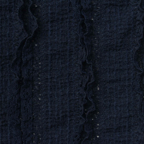 Navy Grid Warp Knit, Polyester