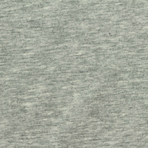 Dark Grey Heathered-Marl Jersey Knit, Cotton-Poly, 180 gsm