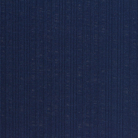 Polyester Stretch Rib Knit Fabric, 170 gsm, 175 cm — Navy