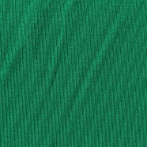 Viscose Stretch Rib Knit Fabric, 270 gsm, 155 cm — Green