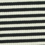 Black Horizontal-Stripe Rib Knit, Poly-Viscose — texture