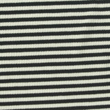 Black Horizontal-Stripe Rib Knit, Poly-Viscose