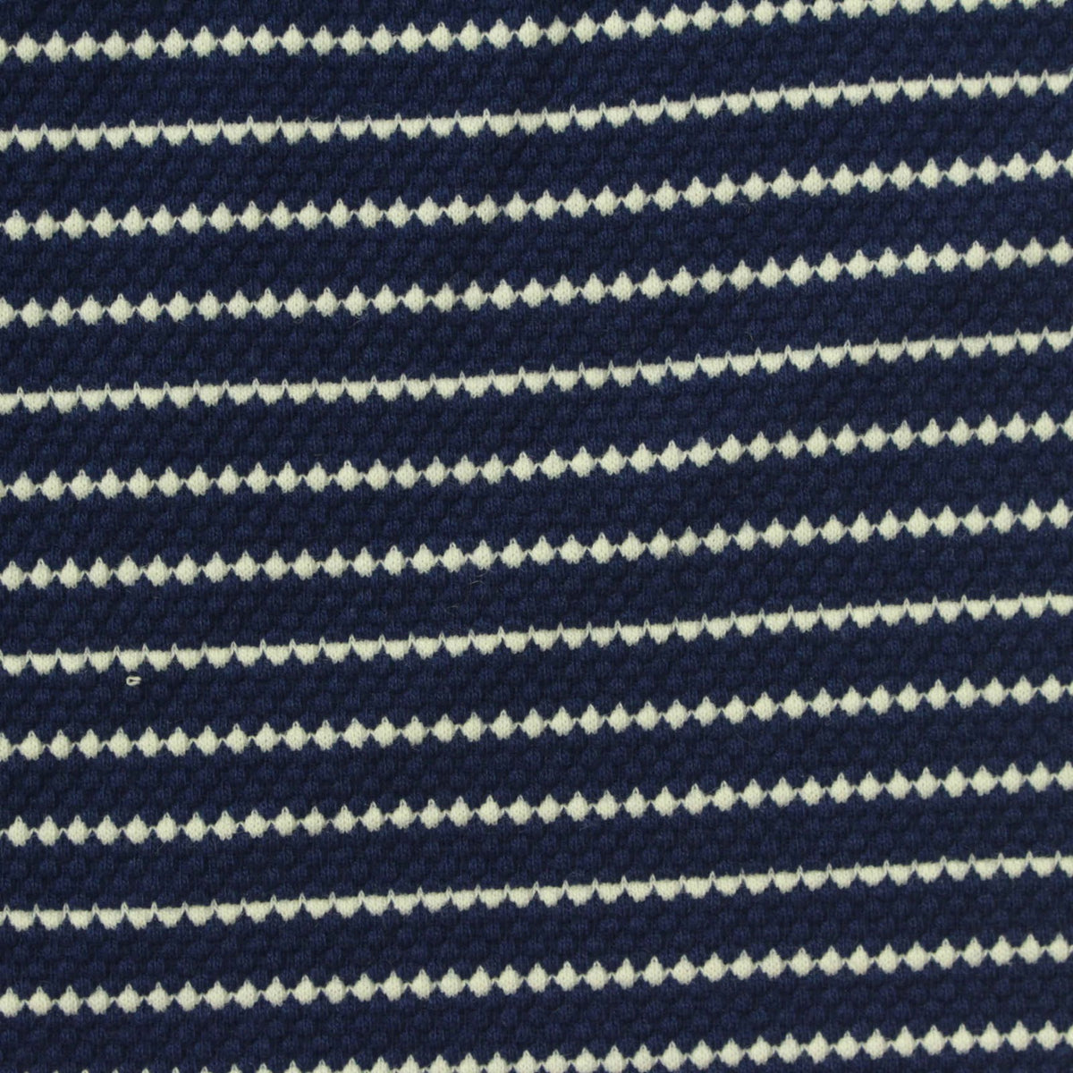 Navy Stripe Jersey Knit, Cotton